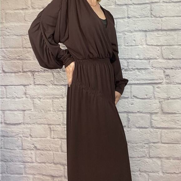 NWT Zara ruched sleeve midi dress - Picture 2 of 9
